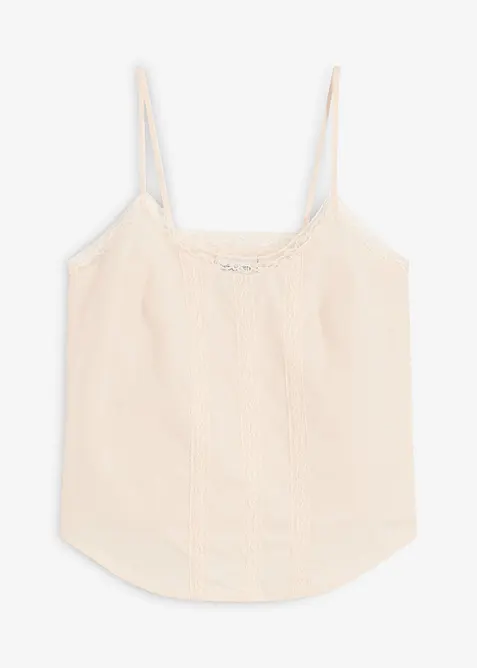 Blousetop met broderie anglaise, bonprix