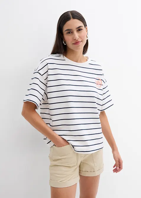 Sweater in een zachte katoenmix, bonprix