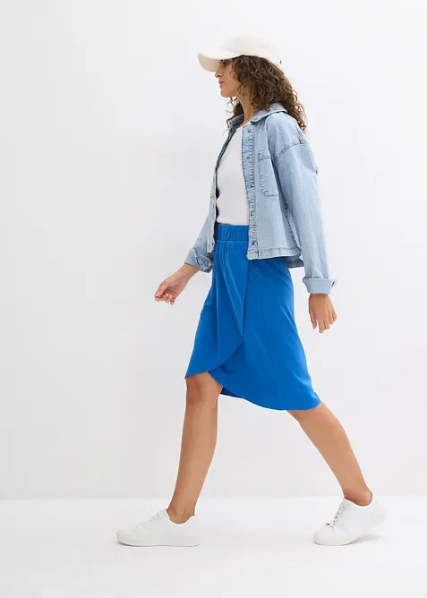 Jersey rok gemaakt van een vloeiende viscosemix, bonprix