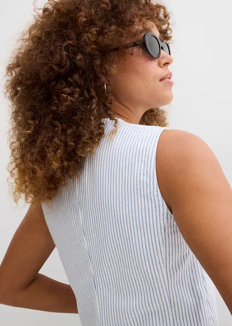 Jeans gilet gestreept, bonprix