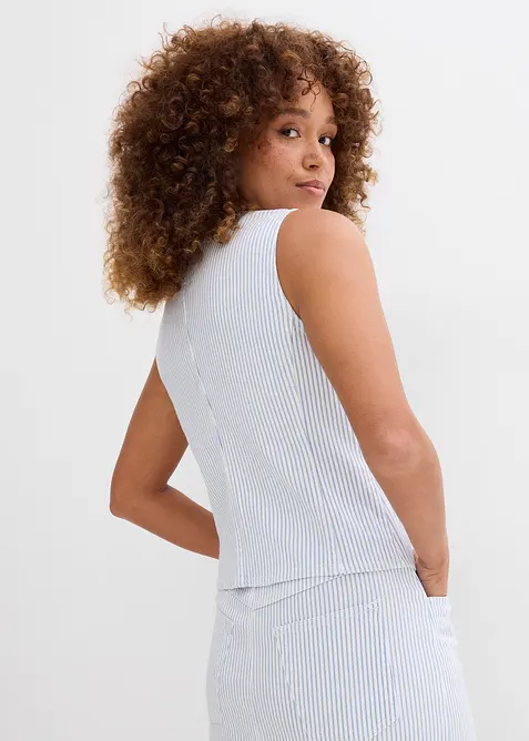 Jeans gilet gestreept, bonprix