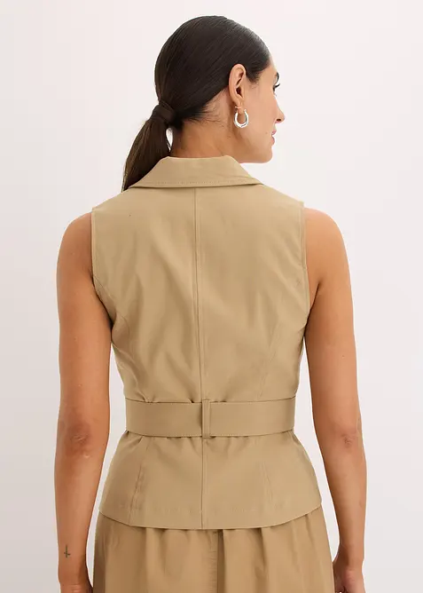 Gilet met riem, bonprix