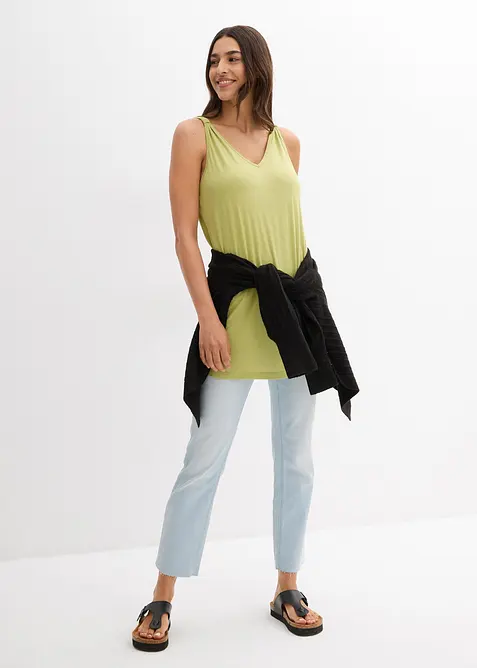 Longtop van viscose-linnen-mix, bonprix