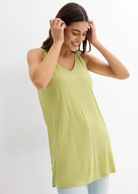 Longtop van viscose-linnen-mix, bonprix