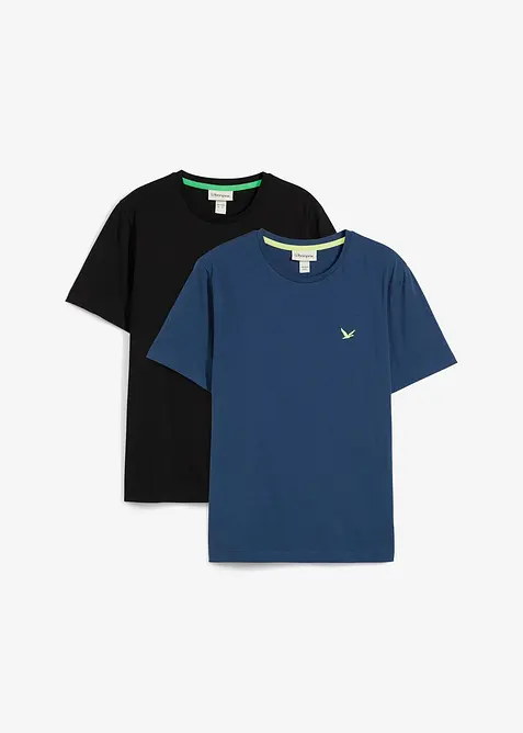 T-shirt van biologisch katoen (set van 2), bonprix