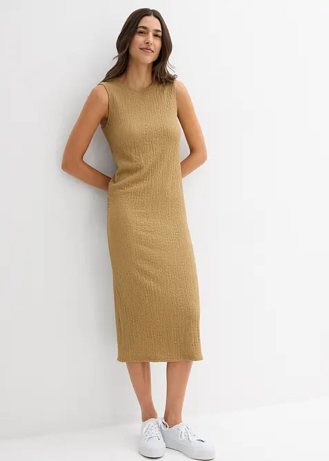 Jersey jurk van borkencrèpe, bonprix