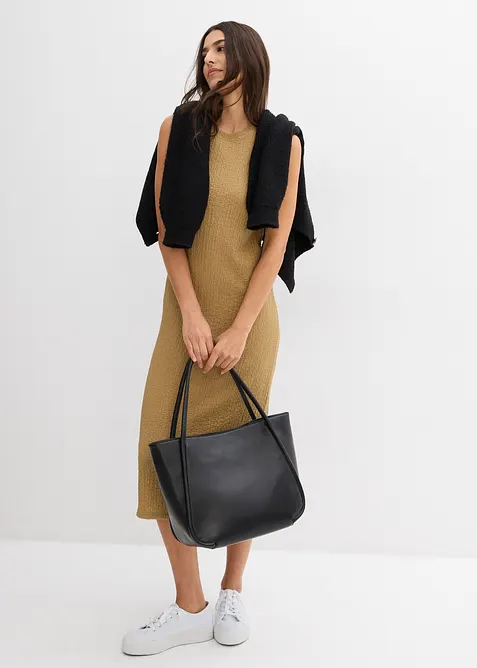 Jersey jurk van borkencrèpe, bonprix