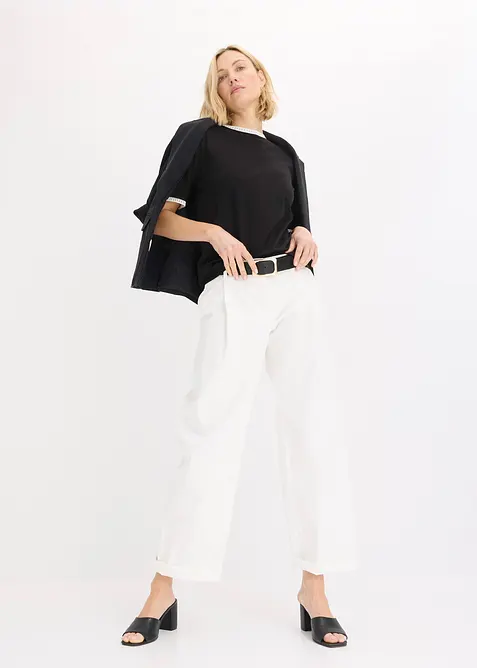 Shirt met kanten rand, bonprix