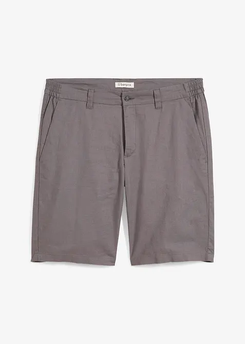 Chino bermuda regular fit met linnen, bonprix