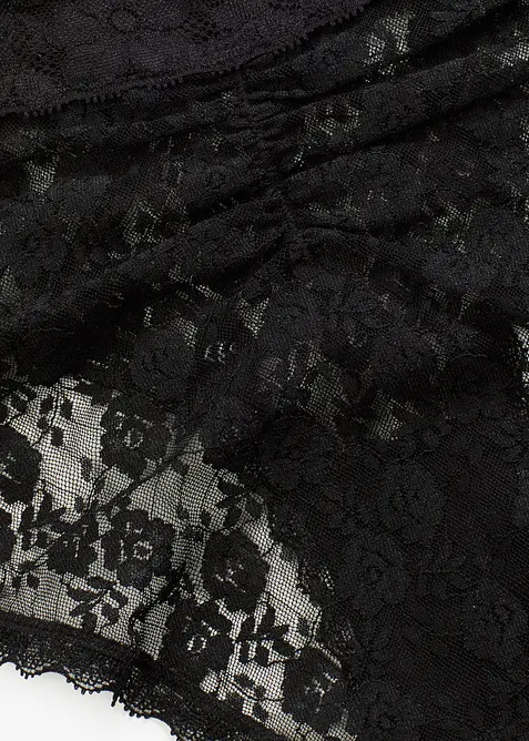 Kanten slip met plooitjes (set van 4), bonprix