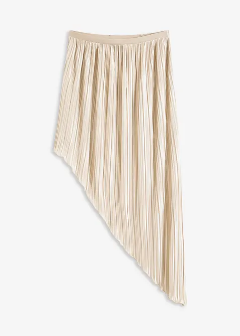 Plissé rok van glanzend satijn, bonprix