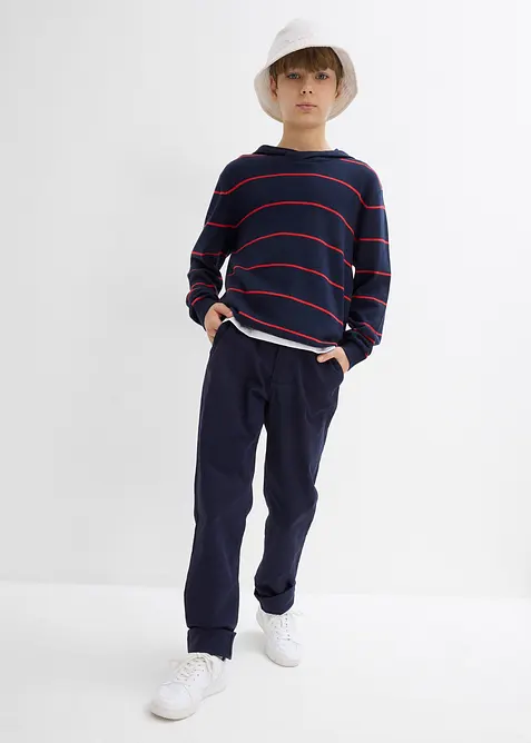 Slim fit stretch chino met verstelbare band, straight, bonprix