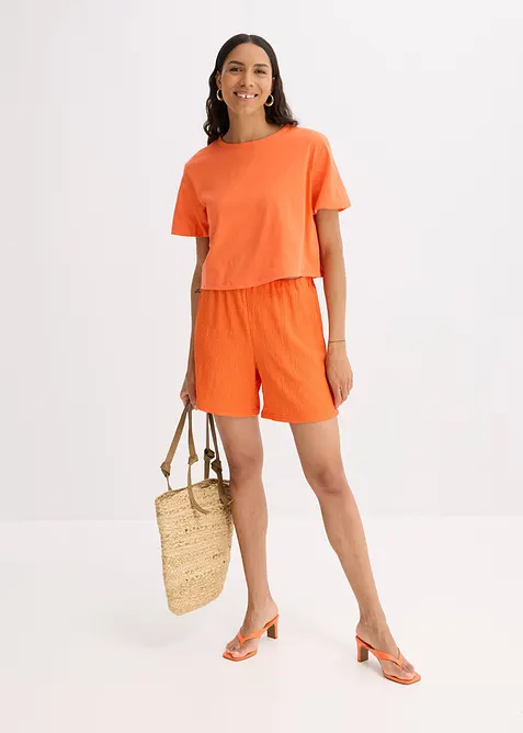 Jersey short van lichte crèpe, bonprix