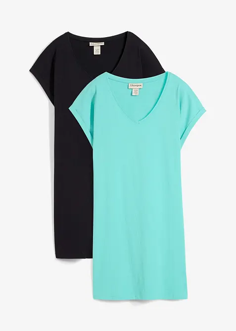 Shirtjurk van puur biologisch katoen (set van 2), bonprix