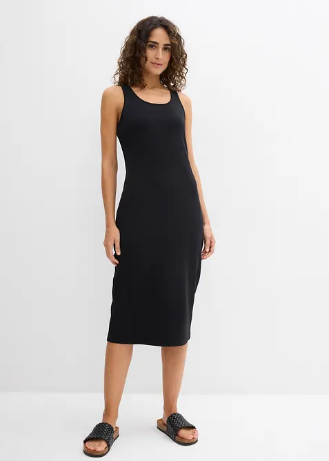 Jurk met bandjes van biologisch stretchkatoen, bonprix