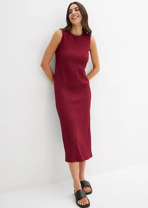 Jersey jurk van borkencrèpe, bonprix