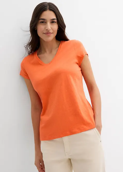 T-shirt van puur biologisch katoen ( set van 2), bonprix