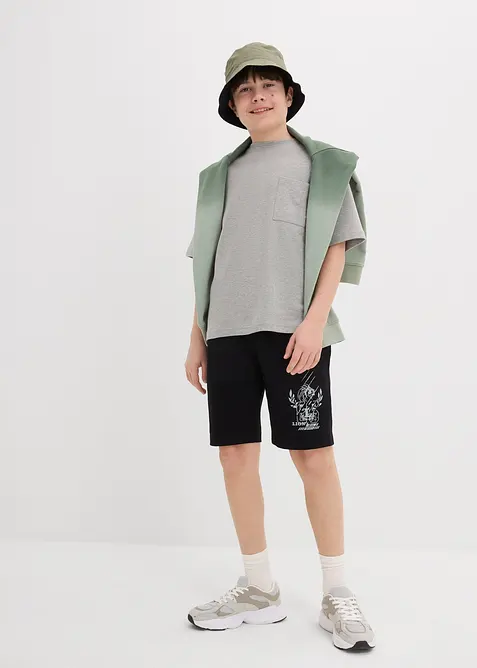 Jersey bermuda van biologisch katoen (set van 2), bonprix