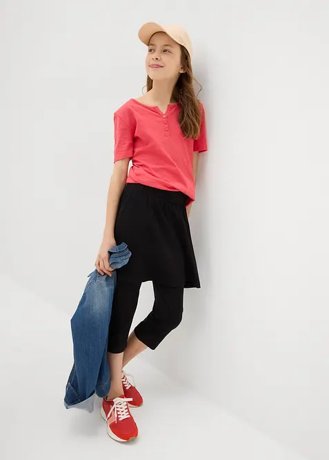 Capri legging met ge&iuml;ntegreerde rok, bonprix