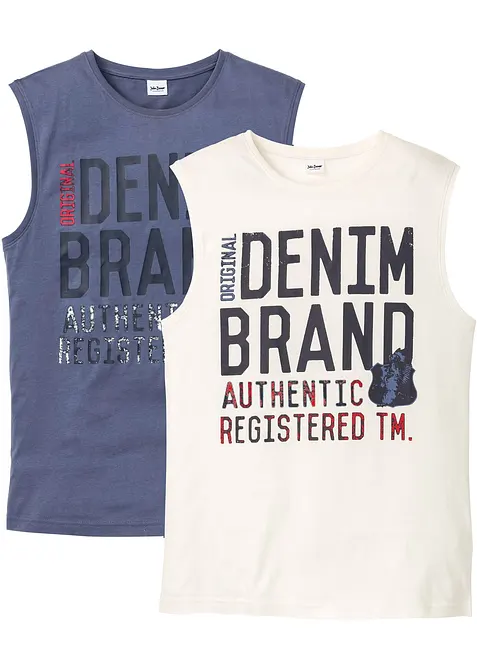 Muscle shirt van puur katoen (set van 2), bonprix