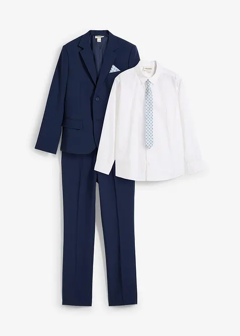 Colbert, broek, overhemd, stropdas (4-dlg. pak), bonprix