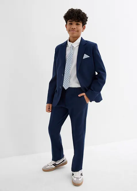 Colbert, broek, overhemd, stropdas (4-dlg. pak), bonprix