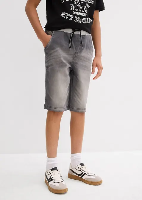 Jongens instap sweat jeans bermuda, regular fit, bonprix