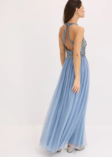 Maxi jurk met geborduurde pailletten, bonprix