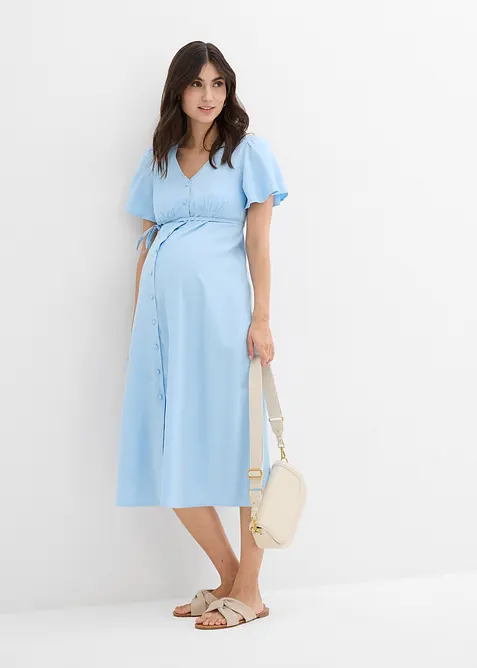 Zwangerschaps- en borstvoedingsjurk met knoopsluiting, bonprix