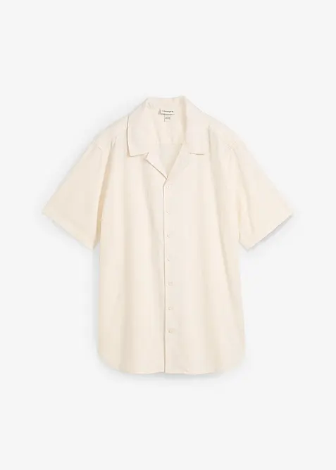 Overhemd met linnen en korte mouwen, bonprix