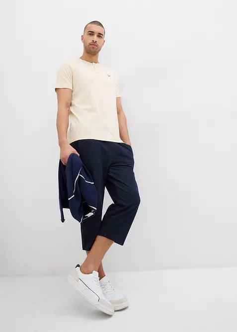 3/4 sweatpants in denim look met comfortband, bonprix