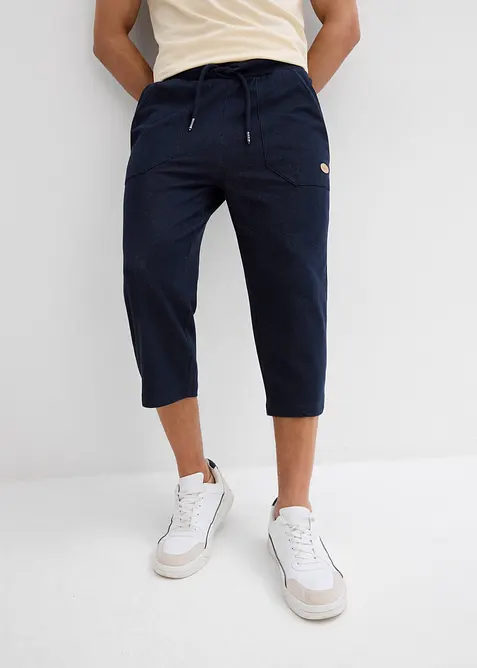 3/4 sweatpants in denim look met comfortband, bonprix