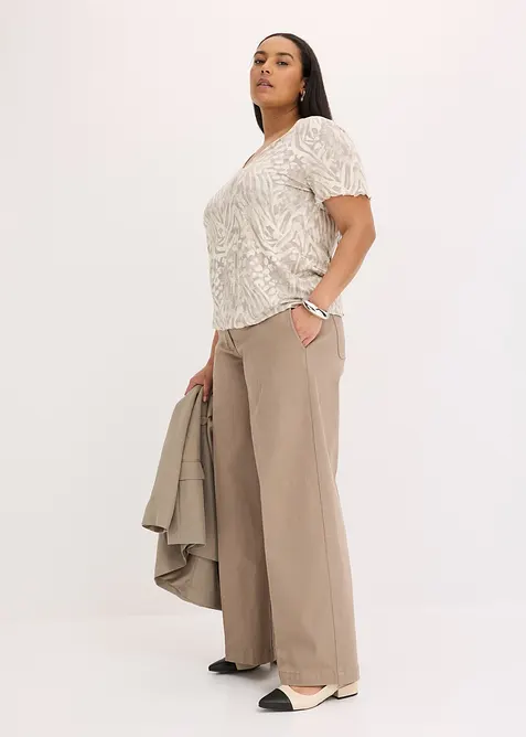 Shirt met breed elastiek, bonprix