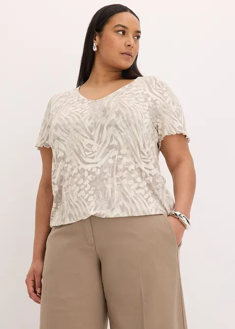 Shirt met breed elastiek, bonprix