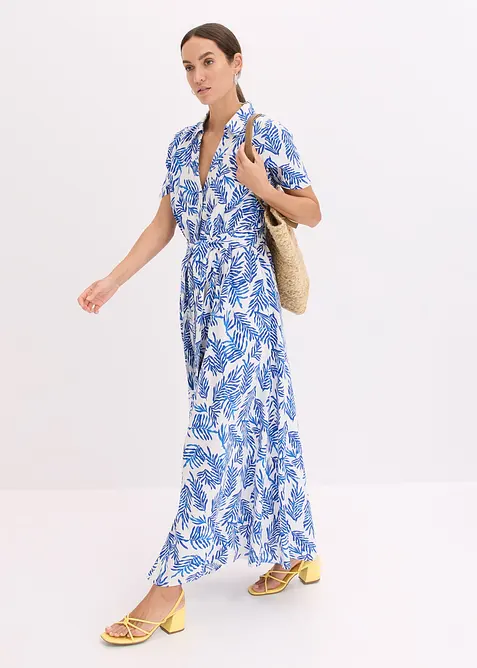 Gedessineerde maxi jurk van soepele viscose, bonprix