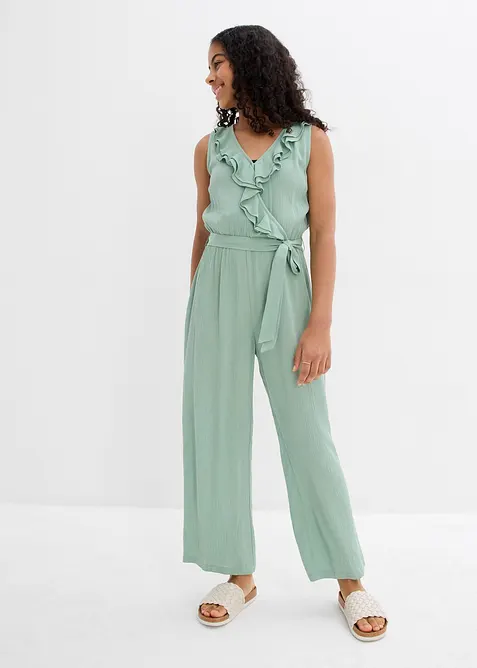 Jumpsuit van gestructureerde crinkle, bonprix