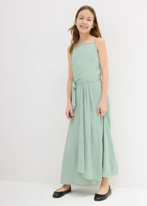 Maxi jurk met pailletten, bonprix
