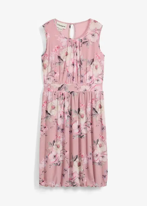 Luchtige mesh jurk met all-over print, bonprix
