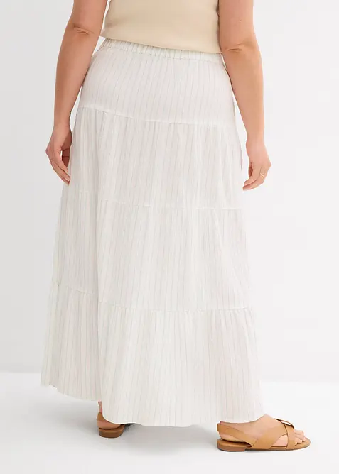 Gestreepte maxi rok van puur katoen, bonprix