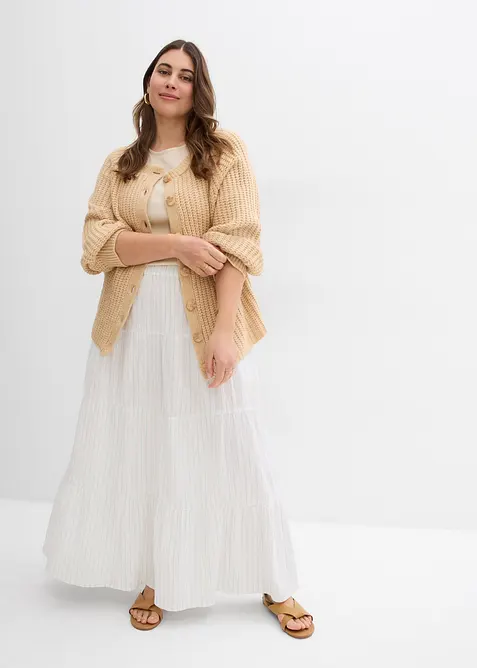 Gestreepte maxi rok van puur katoen, bonprix