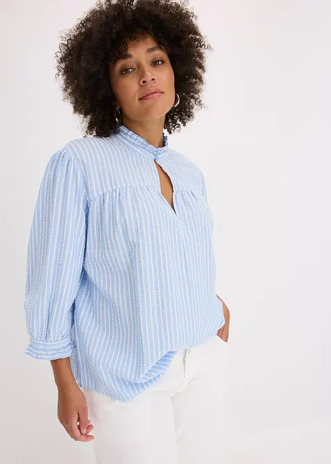 Getreepte blouse, bonprix
