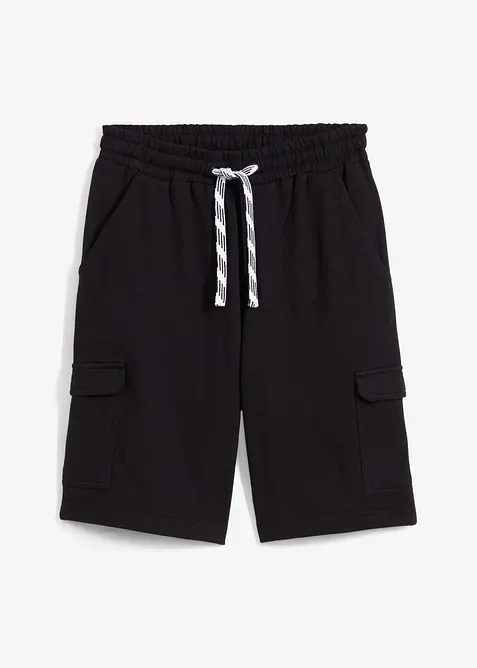 Sweat bermuda met cargozakken van puur biologisch katoen, bonprix