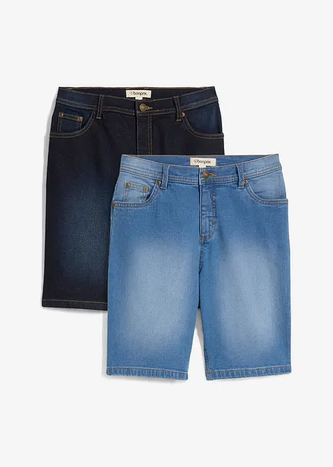 Jeans bermuda, regualr fit (set van 2), bonprix