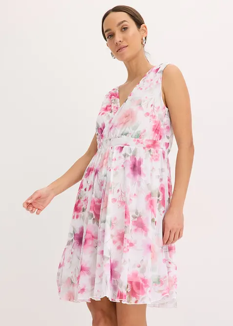 Gedessineerde jurk van mesh, bonprix