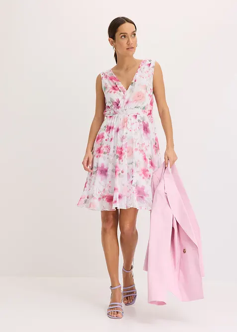 Gedessineerde jurk van mesh, bonprix