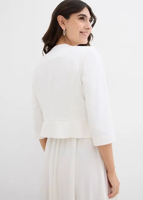 Korte zwangerschapsblazer van satijn, bonprix