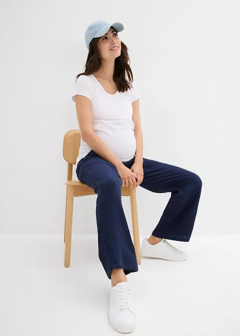 Mousseline zwangerschapsbroek, loose fit, bonprix