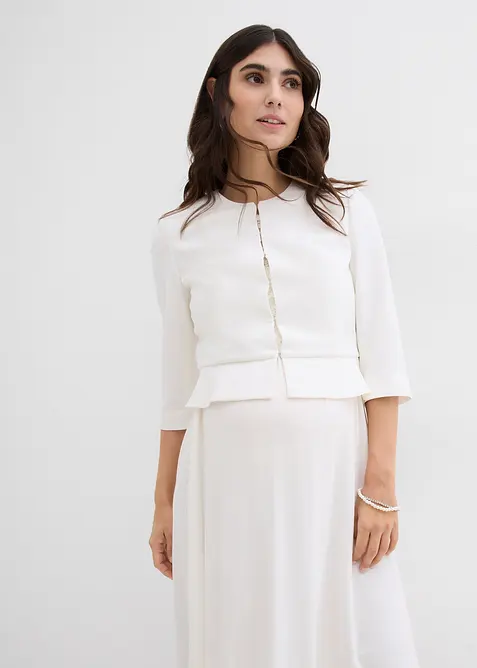 Korte zwangerschapsblazer van satijn, bonprix