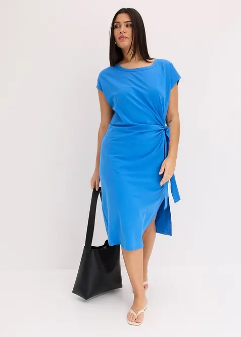 Jerseyjurk van elastische katoenmix met knopen, bonprix