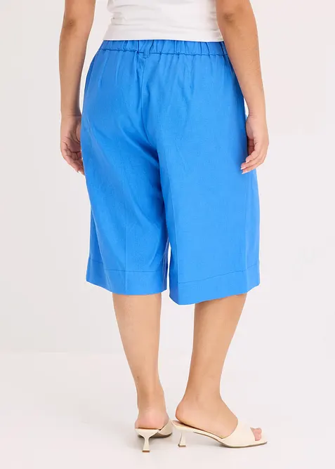 Wijde bermuda van een luchtige linnenmix, bonprix